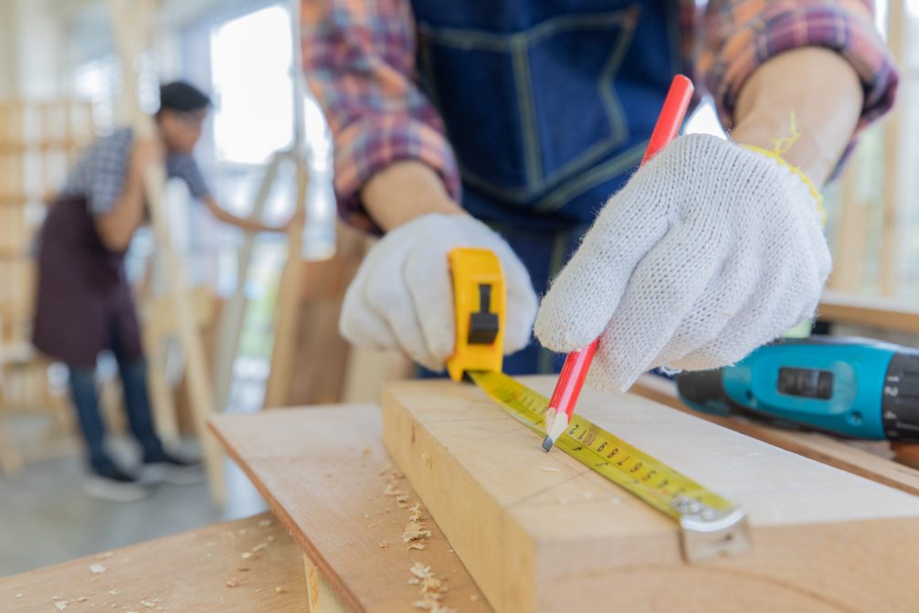 Worker,Hands,Wearing,White,Gloves,Holding,Red,Pencil,And,Yellow